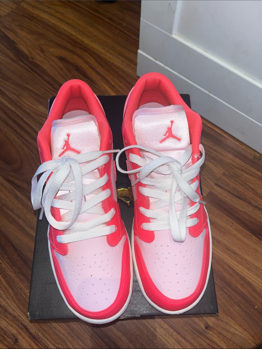Nike Air Jordan Low Top Sneakers - Light Pink & Hot Pink. Brand New. Youth 6.5 - Picture 1 of 9
